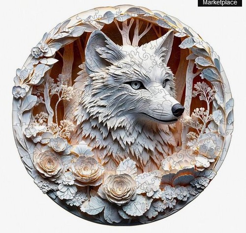 Holzpuzzle wölfe wolf - wölfe,