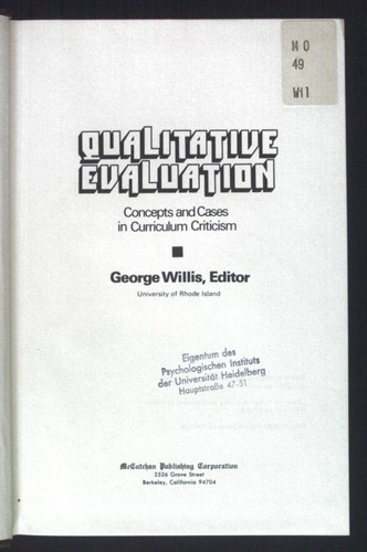 Qualitative evaluation - qualitative,