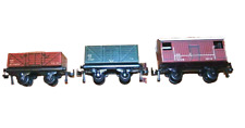 Vintage Blech British Englisches Trix TTR Güterwagen hoch niedrig offen mit Gbw