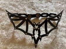 Halsschmuck Latex Halsband Motiv Fledermaus Collier Gothic Fetisch