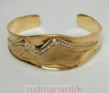 ARMSPANGE GOLD 750 VOGEL im Relief mit 21 Brillanten - punziert signiert
