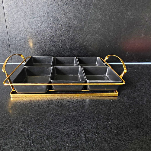 Serviertablett metall - serviertablett,