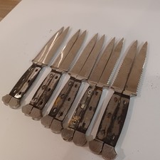 Messerklingen  Rohlinge,  Wellenschliff,   10  Stück,  23  cm,