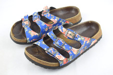 Papillio by Birkenstock Florida Blau Blumenmuster EU 36 Sandale schmal gebraucht