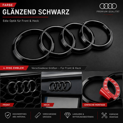 Audi ringe emblem - 4,