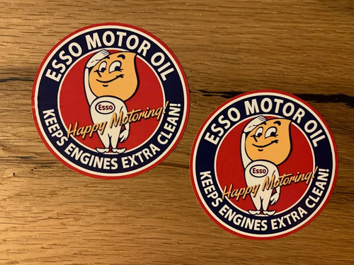 Esso öl aufkleber - 2x,