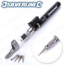 EINSTELLBARER BUTANGAS Lötkolben elektronische Zündung & 4 gemischte Spitzen kabellos