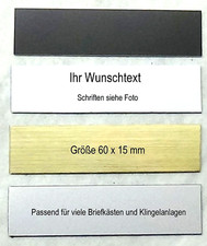 Klingelschild 60x15 mm