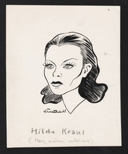 Hilde Krahl Film cinema Schauspielerin actress Portrait Zeichnung Trautschold
