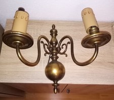 Messing Wandlampe, 2-armig
