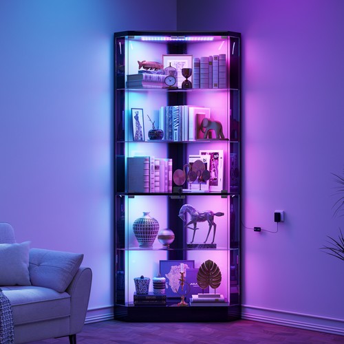 Lagen eckvitrine mit - eckvitrine,