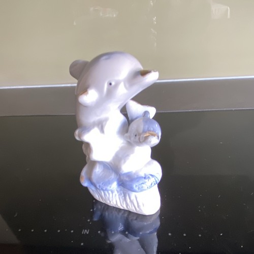 Porzellan delfin figur - porzellan, mit
