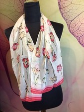 Giada Seidenschal  100 % Seide  Halstuch 131  x 34 cm. Neu