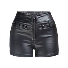 Damen Kunstleder Hotpants Hohe