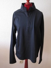 Langarmshirt Winter Laufen Radfahren Skifahren Half-Zip XL Gr. 56 schwarz