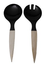 Salatbesteck aus Horn, heller