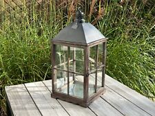 Laterne Windlicht Holz braun