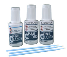 Lackstift-Set für MITSUBISHI W13 WHITE PEARL mit Klarlack je 20ml inkl. Tupfer