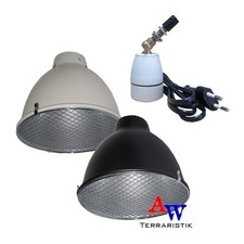 Lucky Reptile Reflektor Set klein weiß/schwarz - mit/ohne Porzellanfassung E27