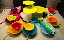 ZAK Design s Etagere Kinder Geschirr Picknick Teller Blumen Melamin