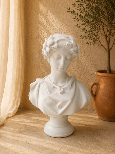 Statue dame büste frau mit - statue,