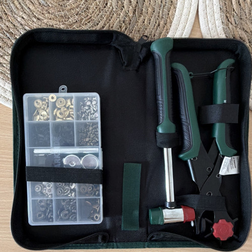 Lochzangen-Druckknopf-Set
