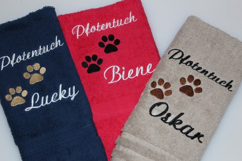 Hundehandtuch,Pfotentuch,Wunsc