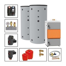 Solarbayer HVS 40 E Holzvergaser SET 2A (3000L Pufferspeicher) Holzkessel Paket