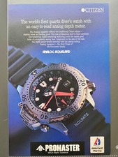 Citizen Promaster Analog Aqualand Diver´s 1992 Vintage Watch Ad Werbung Reklame
