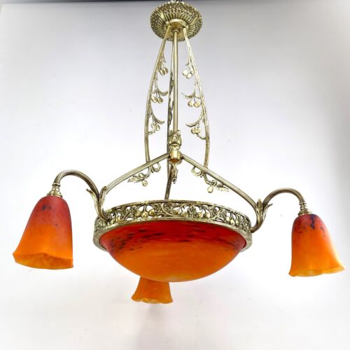 Art deco pate verre lüster - art,