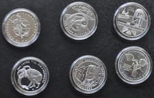 10 EURO Silbermünzen 2011, 6 Stück polierte Platte PP