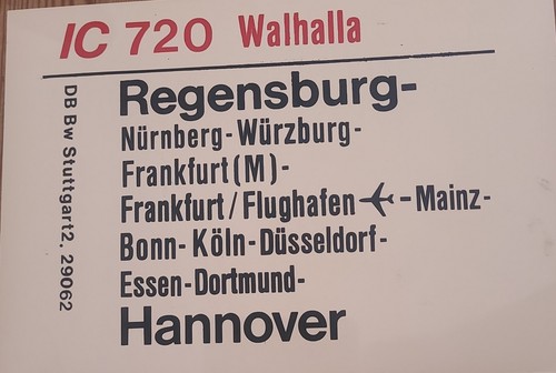 Zuglaufschild 720 721 - zuglaufschild, "
