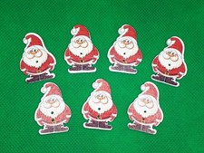 Nikolaus Knopf Weihnachtsmann Knöpfe Holz basteln nähen Holzknöpfe Weihnachten