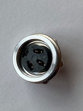 Einbaubuchse Kleintuchel-Stecker Kabeldose Kupplung 3-pol  Vintage  neu