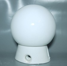 Old Kugelleuchte IP41 Glas Kellerlampe Weiss E27 Glaskugel