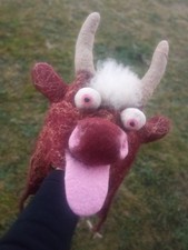 Gefilzte Wolle Bulle Kuh