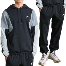 Anzug Nike Herren Komplett Schwarz Sweatshirt Winter Baumwolle S M L XL Licht