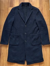 100%ORIG GREY DANIELE ALESSANDRINI ITALIA MANTEL WOLLE JACKE GR.50 L BLAU