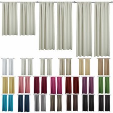 EUGAD 2x vorhänge blickdicht Thermo vorhang kräuselband Verdunklungsgardine deko