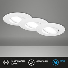Einbauleuchte Briloner Weiß LED IP65 dimmbare Einbaulampen Neutralweiß 4,9 Watt