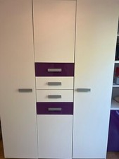 Komplettes Jugendzimmer für Mädchen in Lila/Weiß