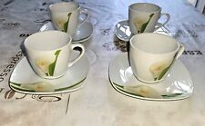  Espresso Tassen gemarkt mit Untertassen 4 Gedecke