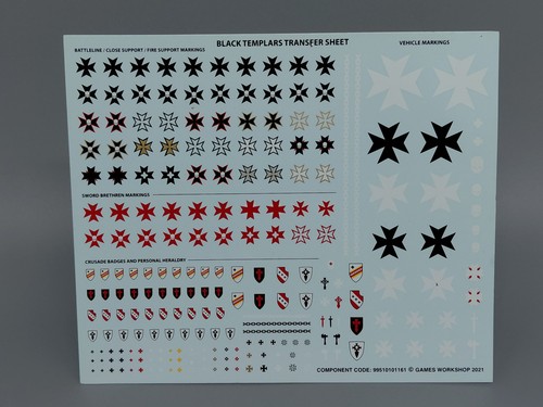 Black templars transfer sheet - templars,
