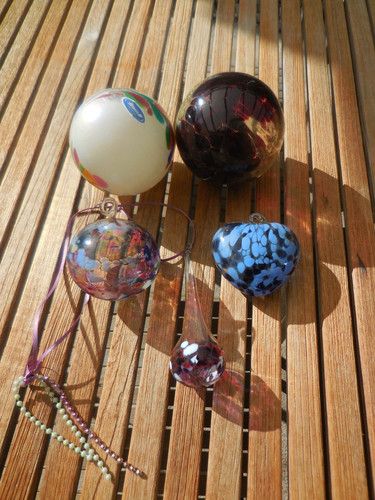 5tlg glas baumschmuck set - 5tlg.,
