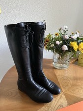 AGL Attilio Giusti Leombruni Stiefel Lederstiefel Reiterstiefel Leder 38 schwarz