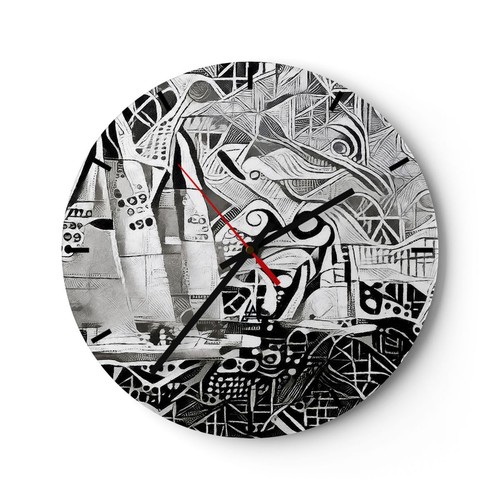 Modern wanduhr 30x30cm rund - wanduhr,