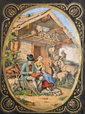 Antike Lithographie Bild Druck