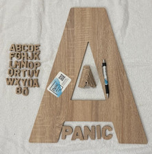 Buchstaben Zahlen 10mm MDF Eiche Dekoplate Namen Basteln gelasert 2-3-4-5-6 cm