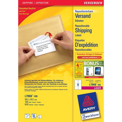 Avery 600x adressetiketten - avery,