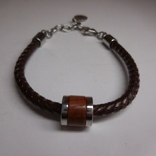 Lederband Chrom Brown Grau